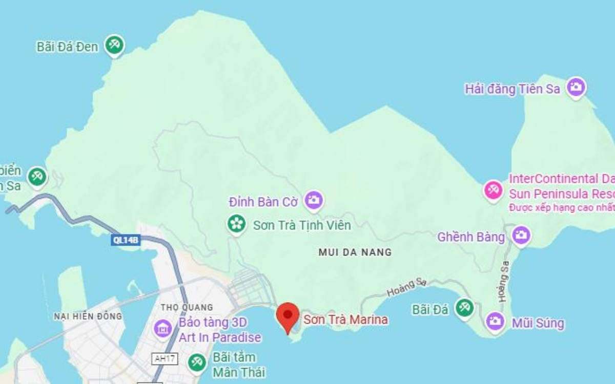 Marina Sơn Trà Đà Nẵng: Tọa độ "Santorini" giữa lòng bán đảo thơ mộng 1 Vị trí của Marina Sơn Trà Đà Nẵng